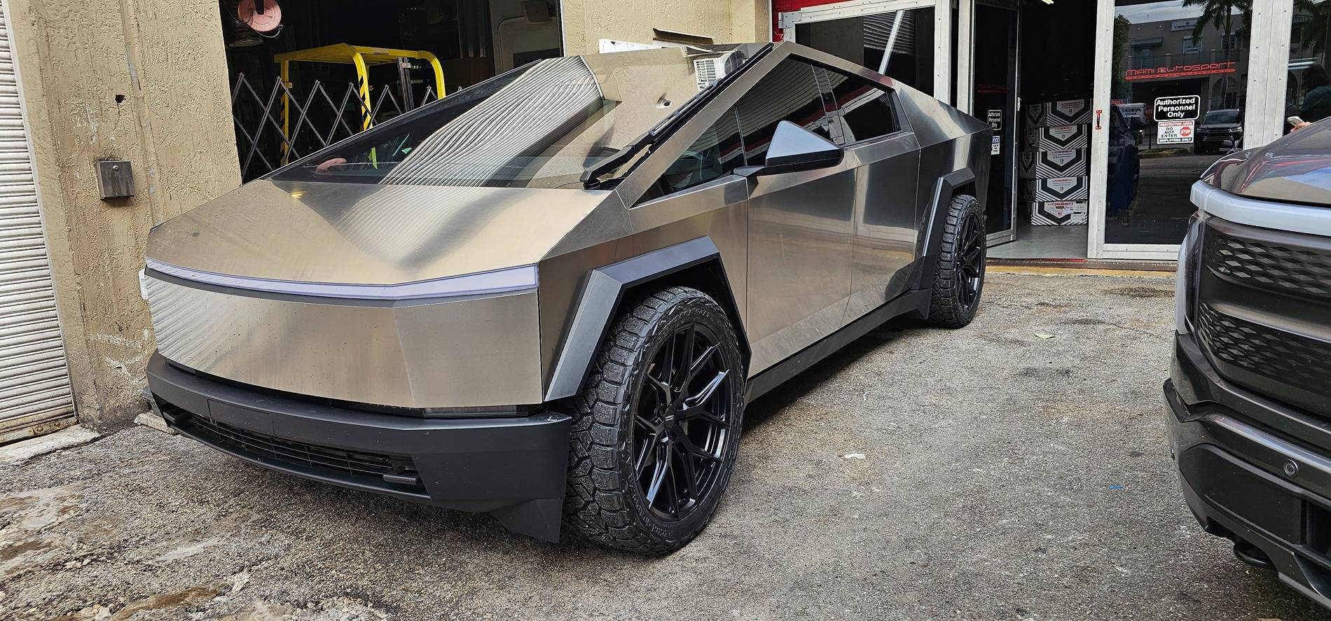 Tesla Cybertruck 24" Vossen wheels with 35x12.5x24 Nitto tires installed 1000006764