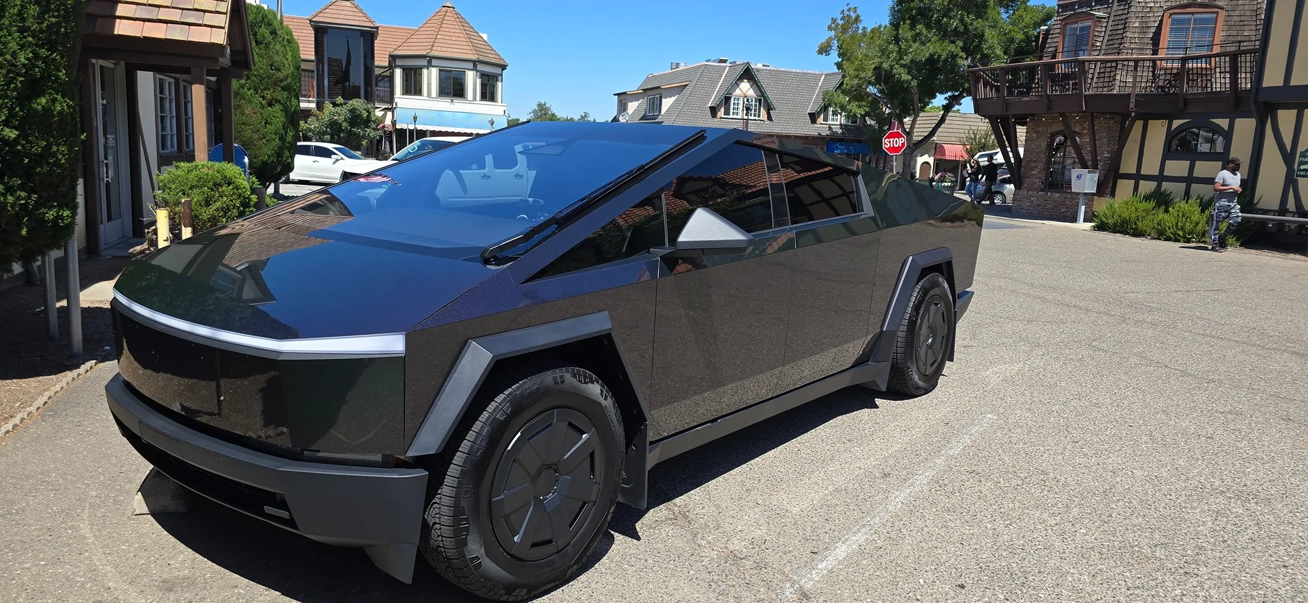 Tesla Cybertruck Wrapped my CT with Prism Black Wrap from Cybertruckwraps.com 1000032482