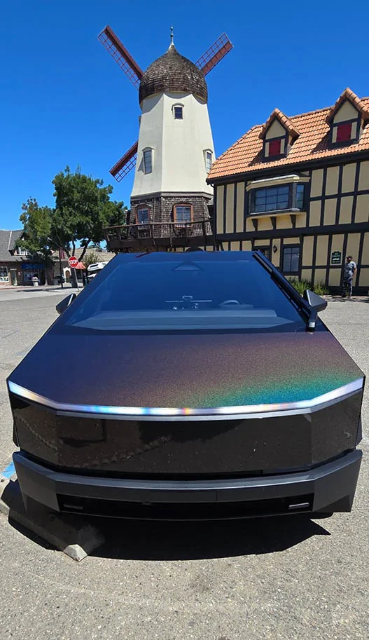 Tesla Cybertruck Wrapped my CT with Prism Black Wrap from Cybertruckwraps.com 1000032484