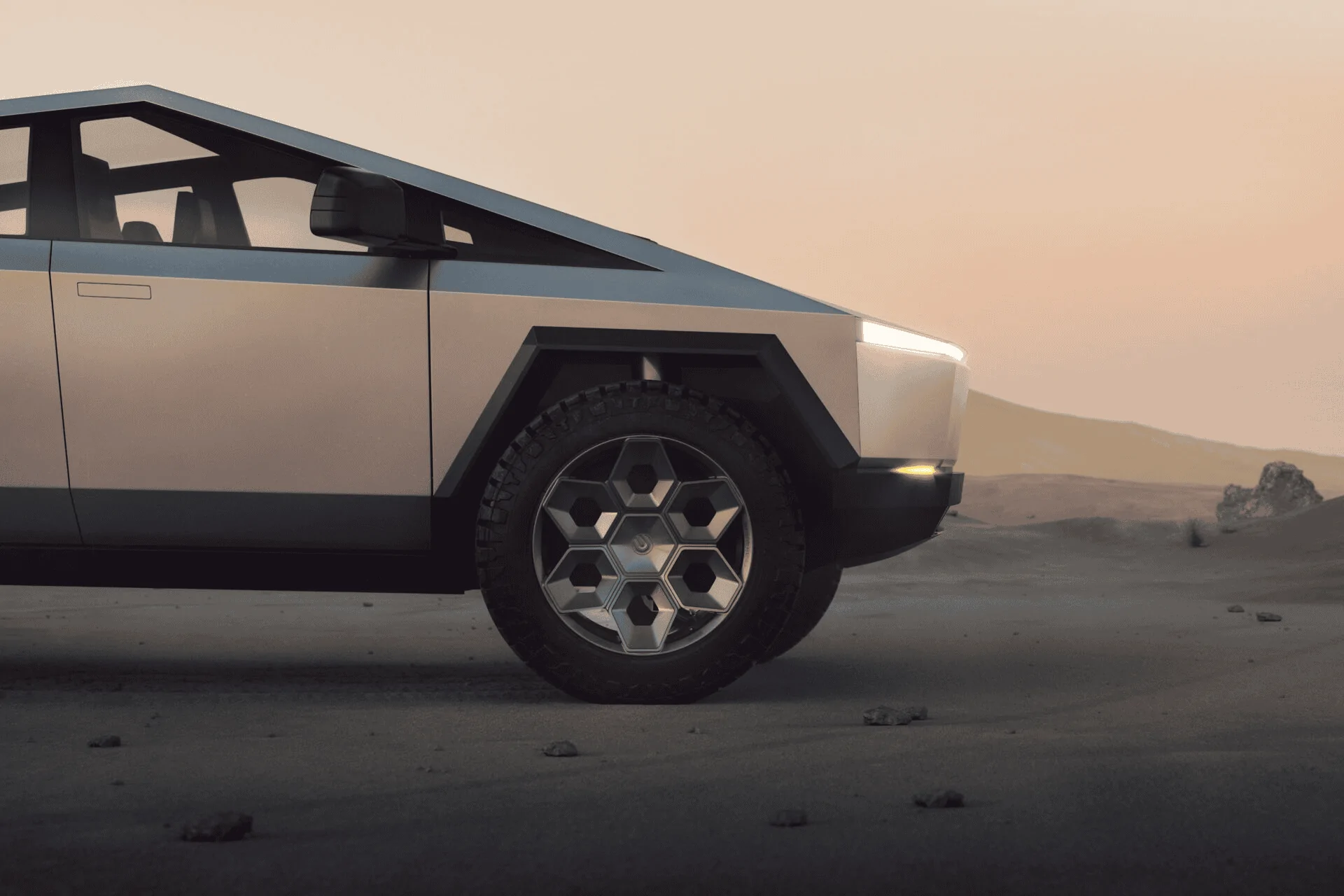 Tesla Roadster 2nd gen Unplugged Performance Aftermarket Wheels announcement reveals production Cybertruck design?!  [UP CYBRHEX Forged Wheels] 1666808515943