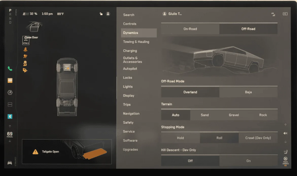 Tesla Roadster 2nd gen Towing & Hauling / Dynamics menu content? And how good is the stereo? 1701587920792