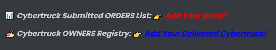 Tesla Cybertruck Cybertruck OWNERS List & Stats [Add Yours]! ✍🏻 1705171904342
