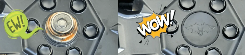 Tesla Roadster 2nd gen Removing RUST from Wheel Hub - Bar Keepers Friend 1723057053275-3v