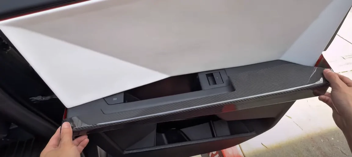 Tesla Cybertruck Carbon Fiber Door Panel Armrest Cover Magic—Instant Interior Upgrade 1744447711961