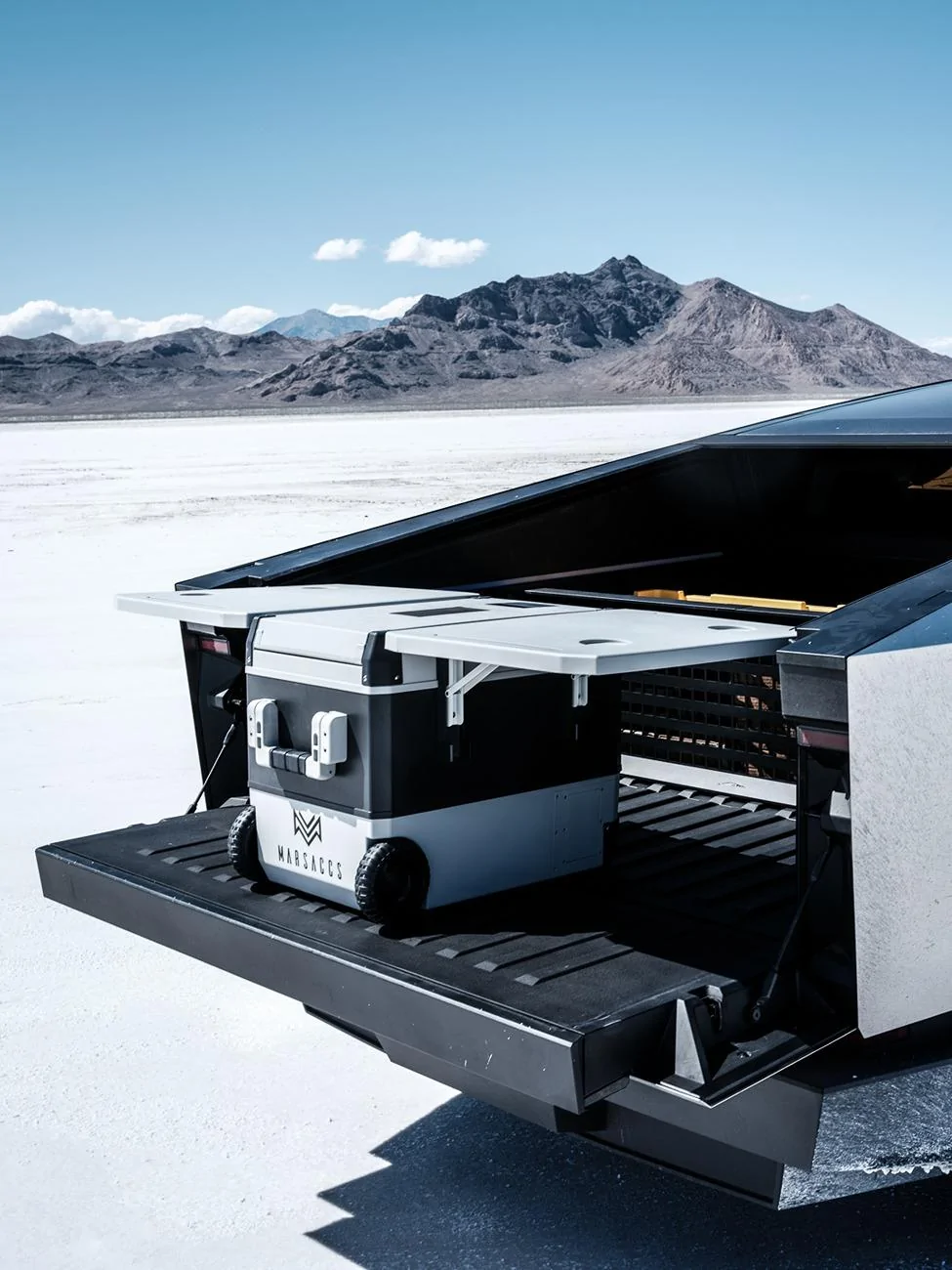 Tesla Cybertruck Introducing MARSACCS 48QT Portable Freezer / Fridge / Cooler for Your CyberTruck! 2