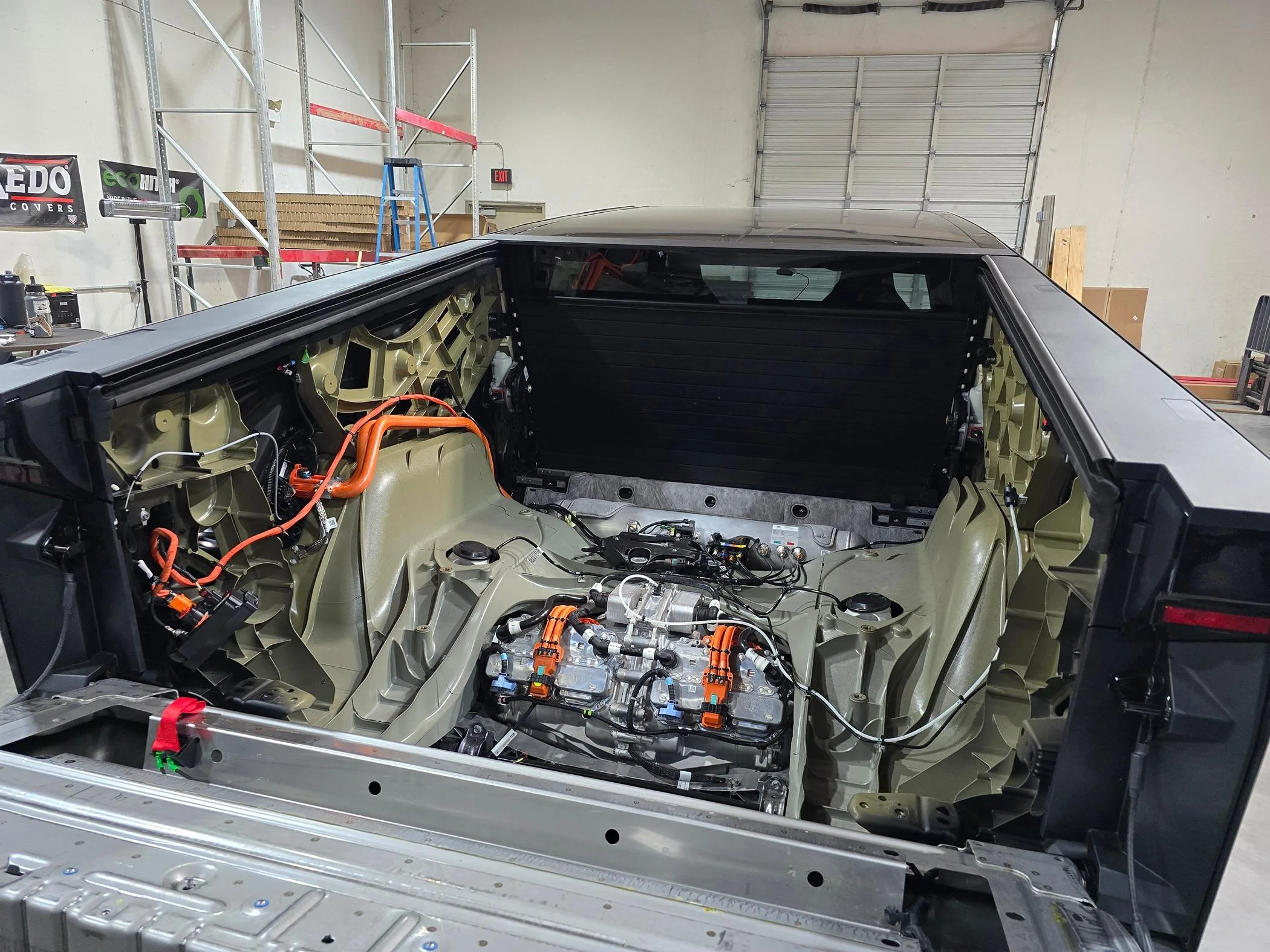 Tesla Roadster 2nd gen I just LINE-X'd my Cyberbeast Cybertruck (bed spray liner on bed + rear hatch) 20240523_084858