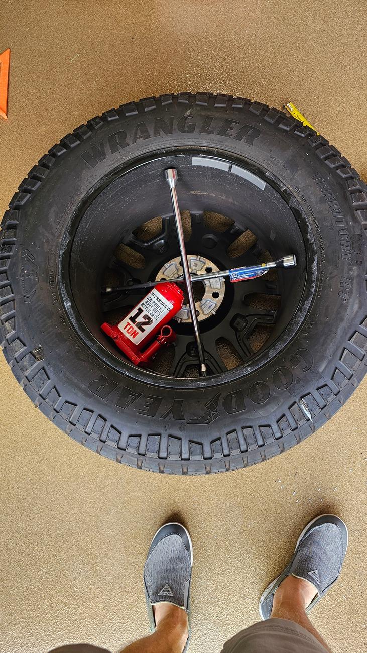 Tesla Cybertruck DIY built Baja Tire Rack 20240824_142355