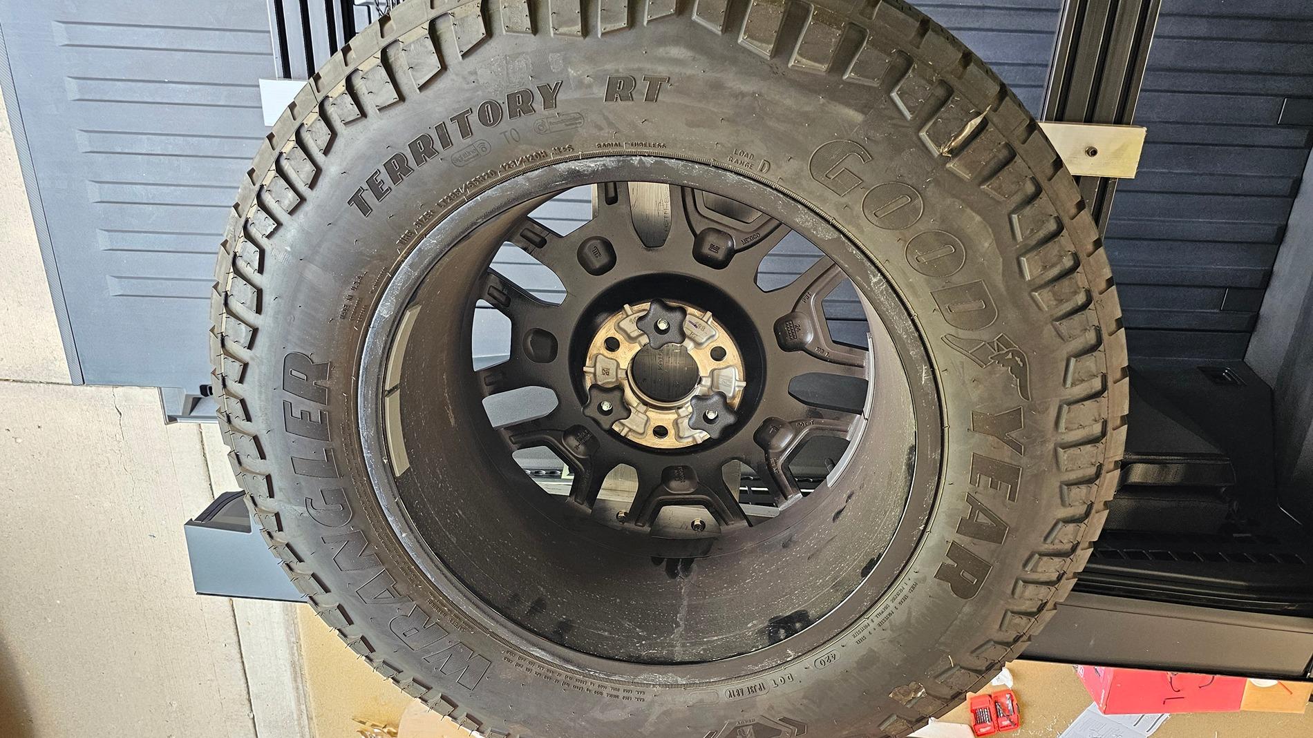 Tesla Cybertruck DIY built Baja Tire Rack 20240824_165204