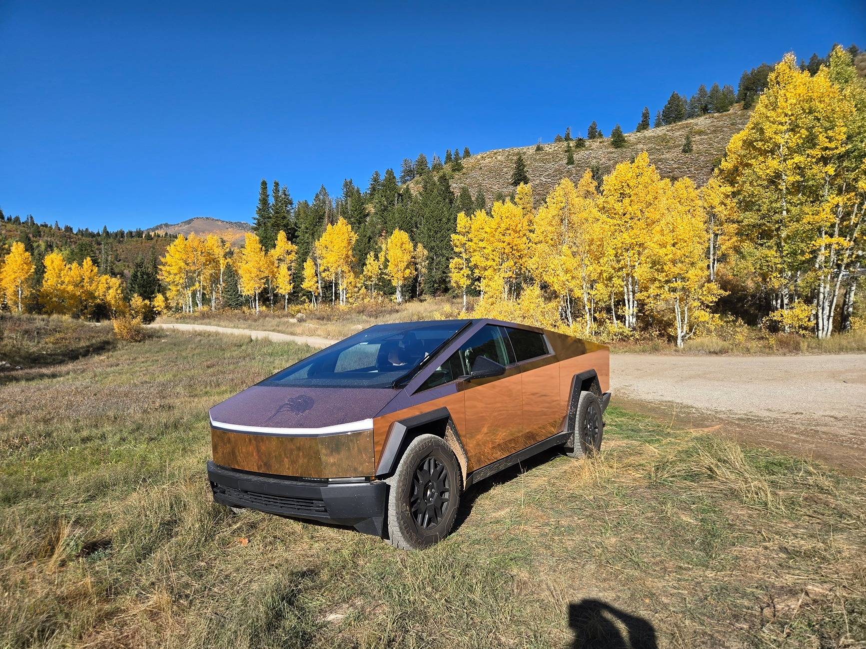 Tesla Cybertruck GOLD Vinyl Wrap & PPF Cybertruck -- Photos & Videos 20240928_164443