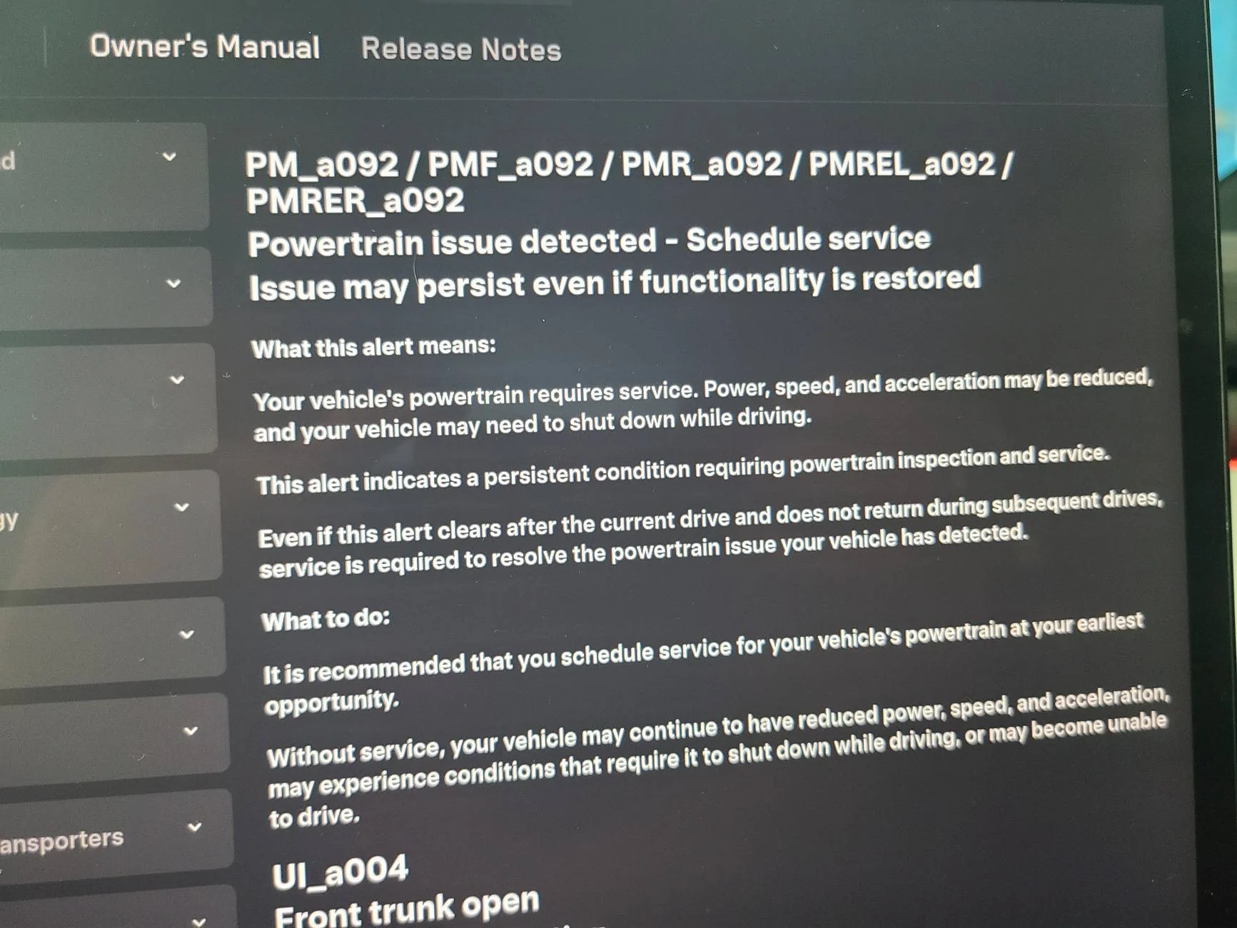 Tesla Roadster 2nd gen Recall for suspension? 20250116_154228