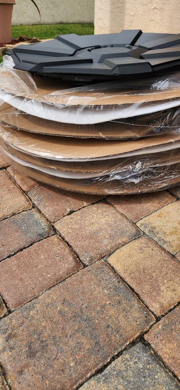 Tesla Cybertruck $100 set of 4 new Foundation full wheel Cyber caps not core 20250219_134608