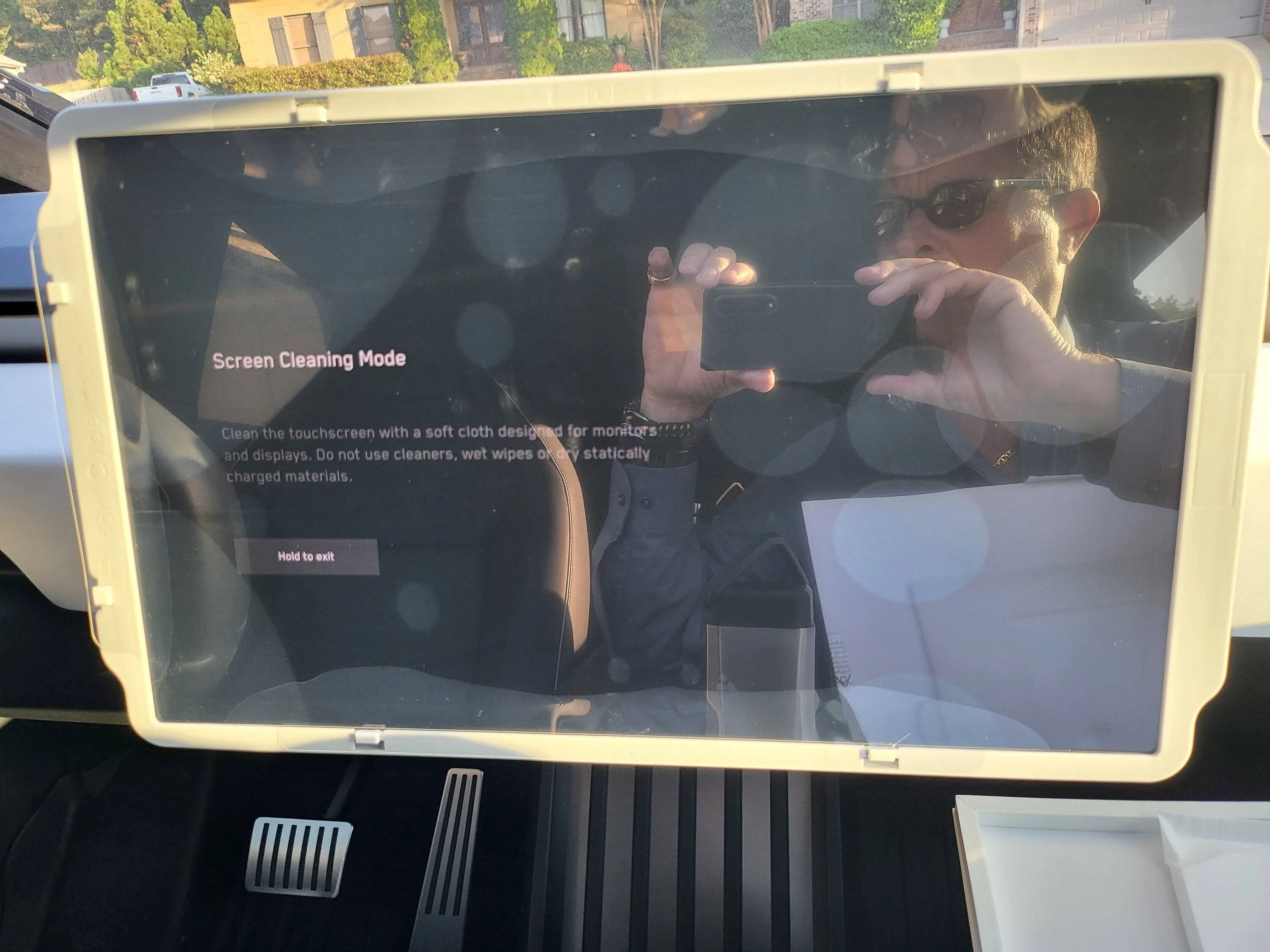 Tesla Roadster 2nd gen Abstract Ocean Ultra Premium Tempered Glass Screen Protector Installed! 20250428_182145