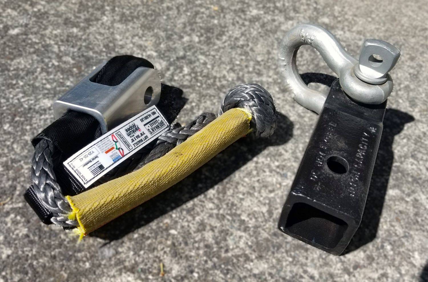 Tesla Roadster 2nd gen Soft shackle recovery point for rear hitch receiver 20250629_155502adsm