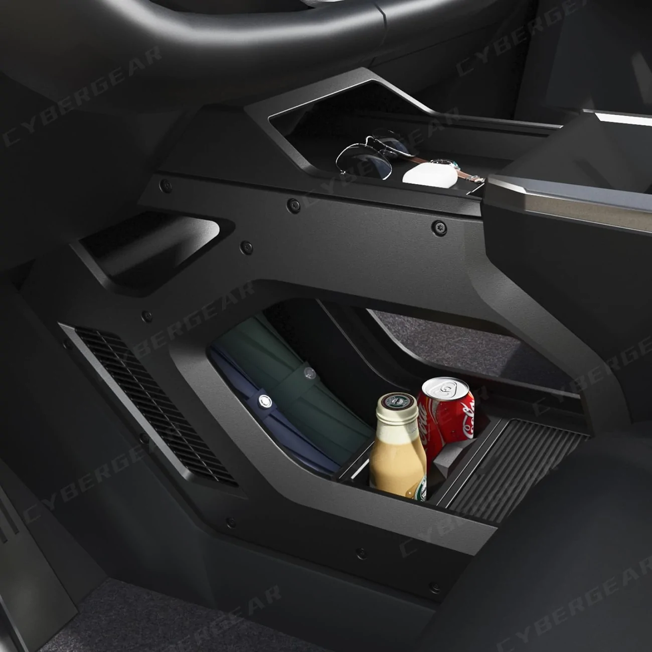 Tesla Cybertruck [Center Console Organizer Shelf] Cybertruck Interior Storage Expansion Kit (Cybergear) 29c4ec840cc554d5383626196f0a496f