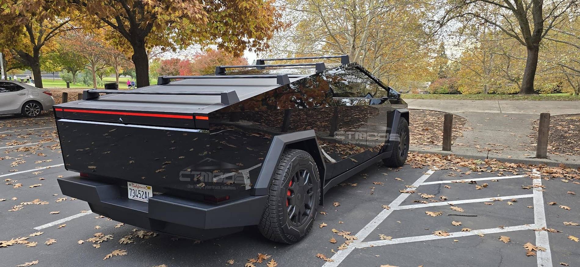 Tesla Cybertruck BLACK Vinyl Wrap & PPF Cybertruck -- Photos & Videos 467506816_122127867092446494_2494895873016236962_n