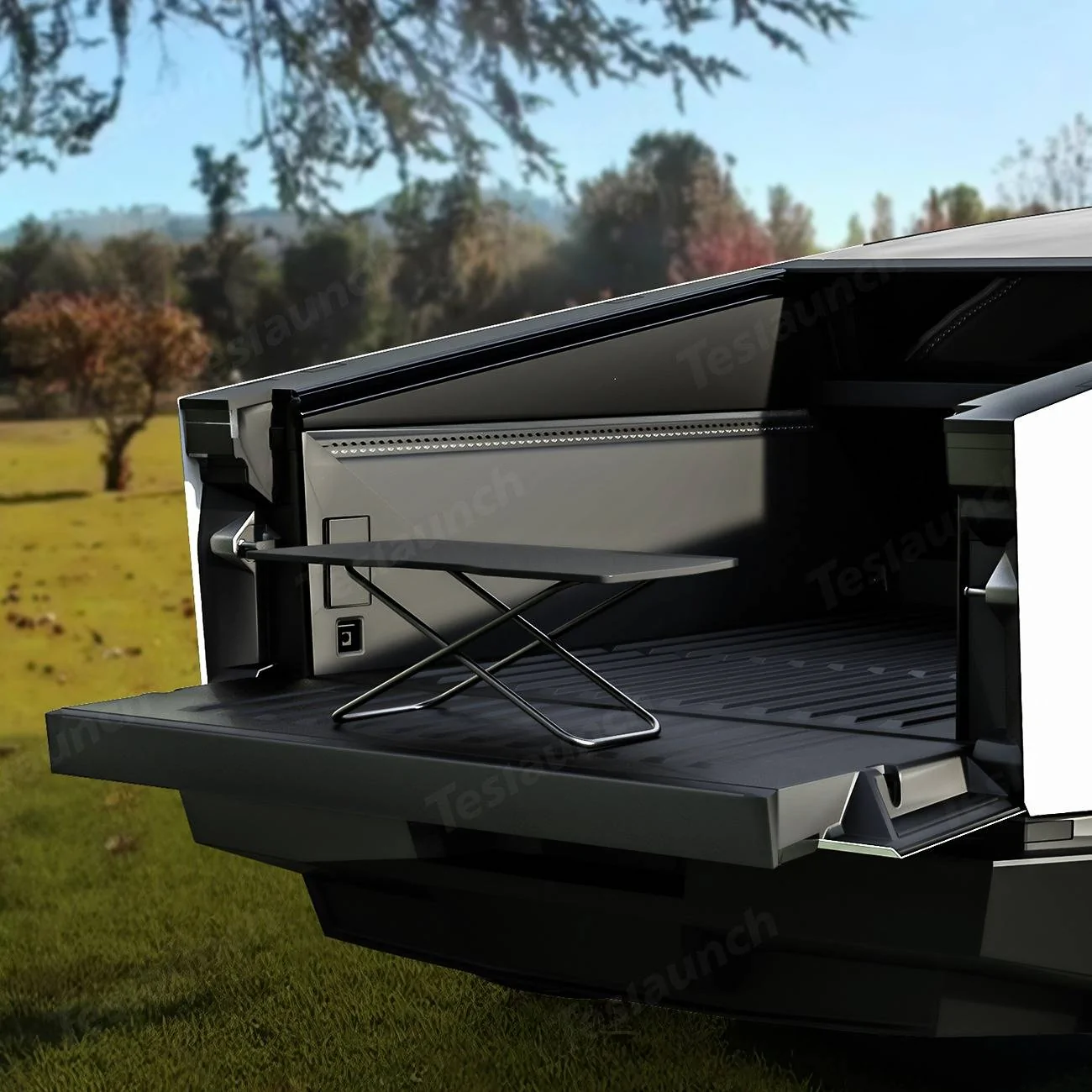 Tesla Cybertruck 🚀 Turn Your Cybertruck Trunk into a Camping Table! 🏕️ 5