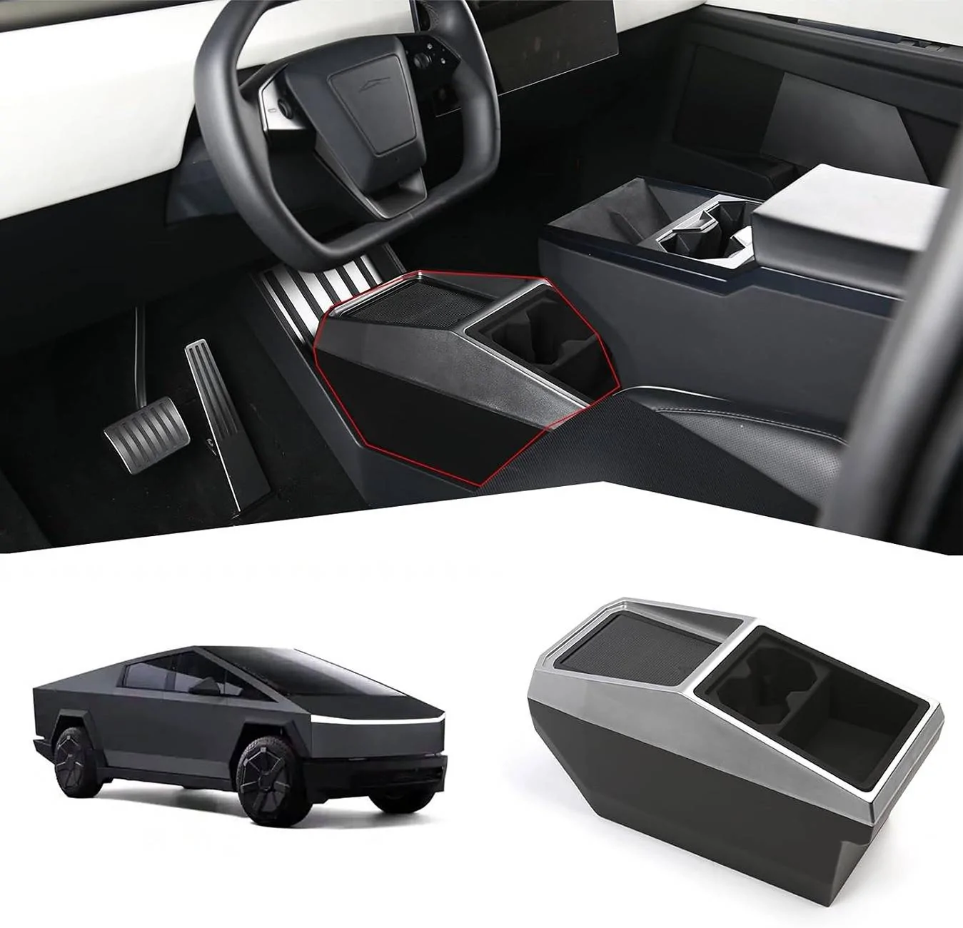 Tesla Cybertruck [INAGOTAR] Cybertruck Center Console Multifunction Storage Box - Price Slashed by $50! 💥🚗 717cfCy5+vL._AC_SL1500_
