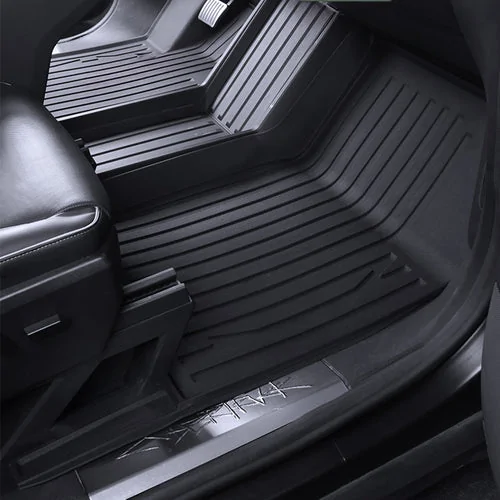 Tesla Cybertruck Yeslak Cybertruck Extended Front Door Floor Mats | Dual-Side Protection Against Dirt & Sand – Now Only $175.9! _Heavy-DutyTPEProtectionforMaximumInteriorShield_2