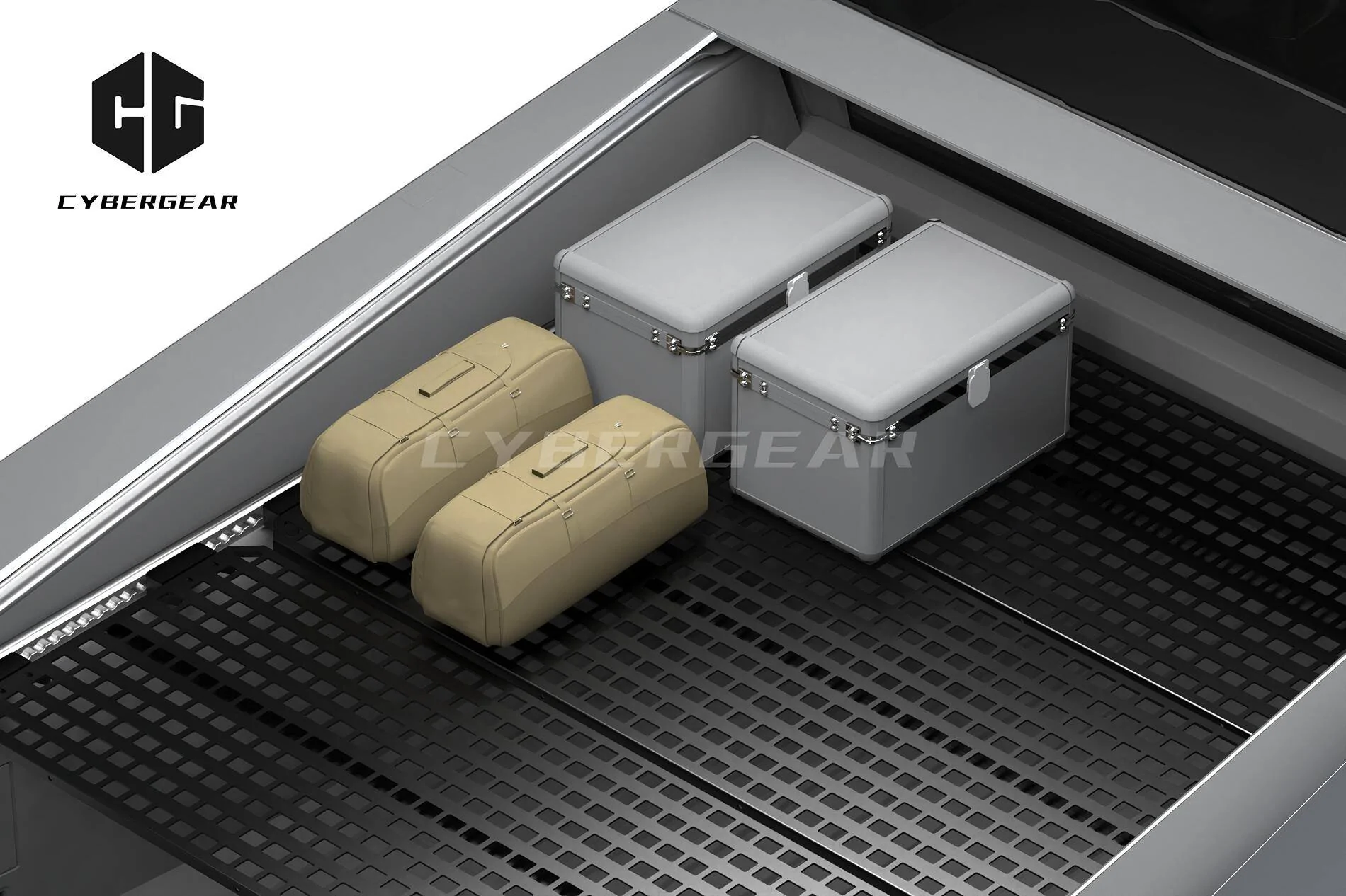 Tesla Cybertruck [CyberGear] Combo these Molle Accessories to Enhance Your Trunk Bed’s Functionality and Capacity a97fe727b7823866da8906cab9dd329