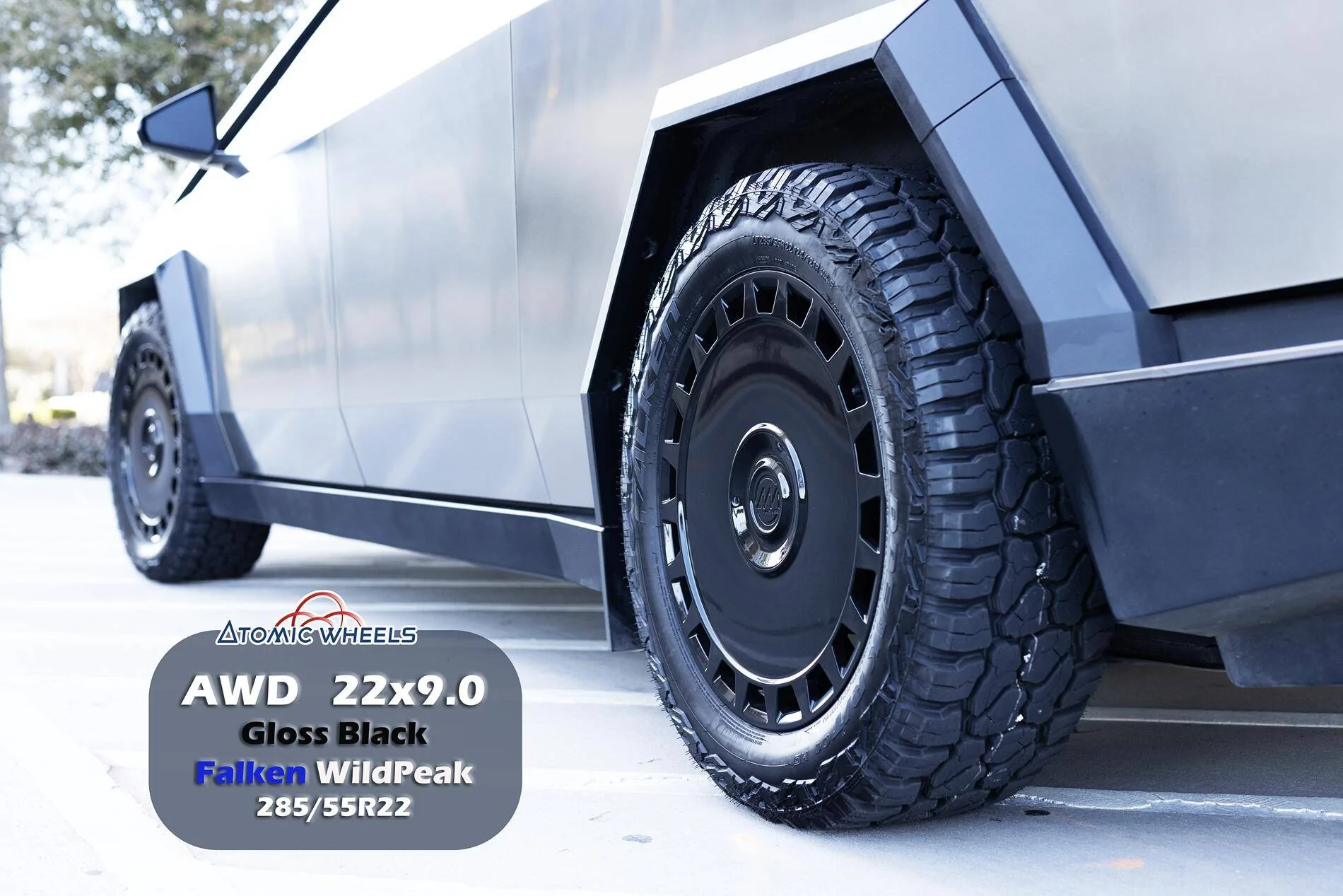 Tesla Roadster 2nd gen Cybertruck Aftermarket Wheels & Tires Photos + Info Compilation AWD22_CT_GlossBlack_Stam