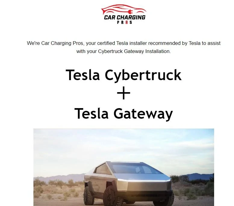 Tesla Roadster 2nd gen Powershare install email scam -maybe carchargingpros2