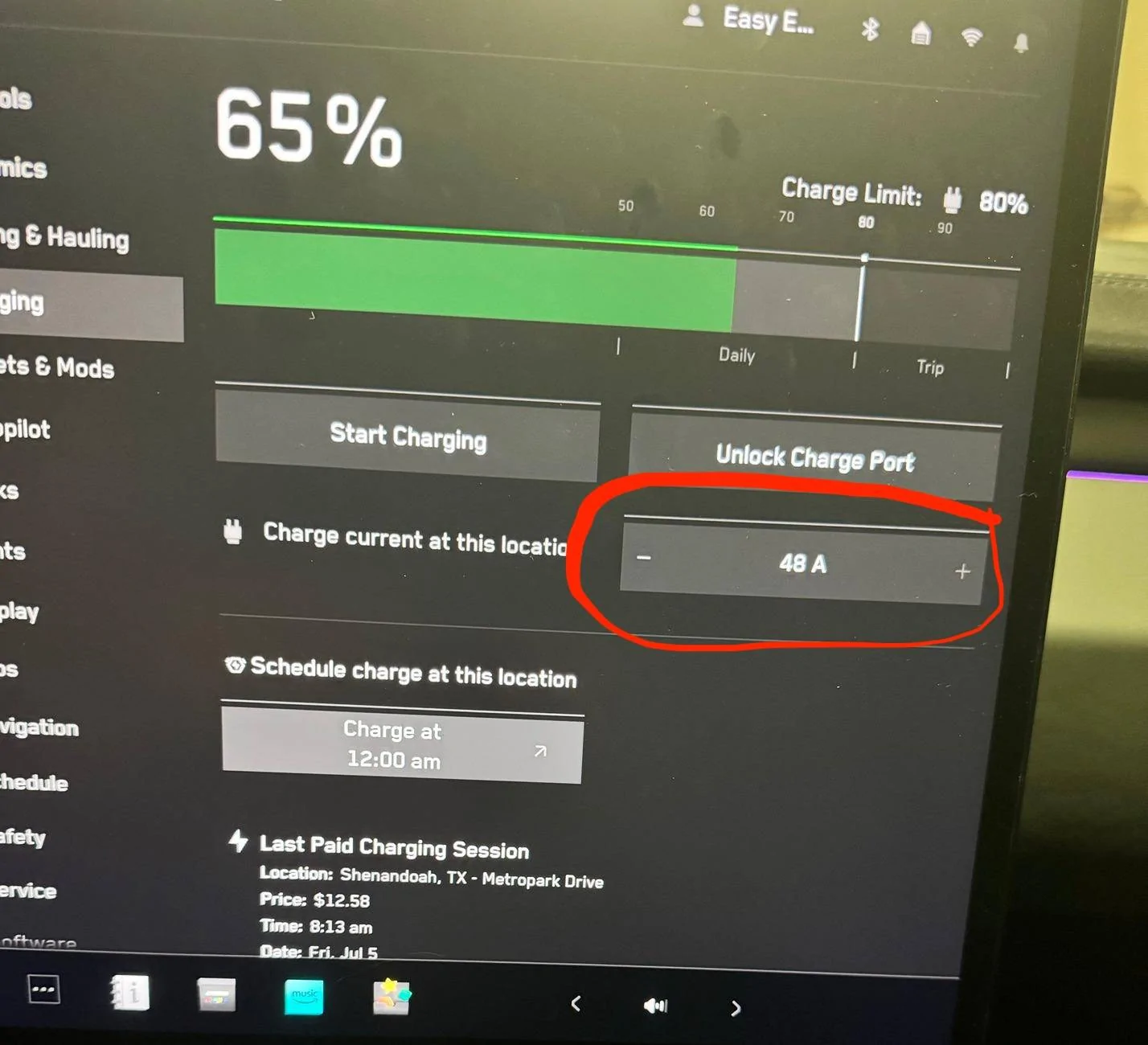 Tesla Roadster 2nd gen Cold battery will not charge (-20C / -4F) Charge Screen