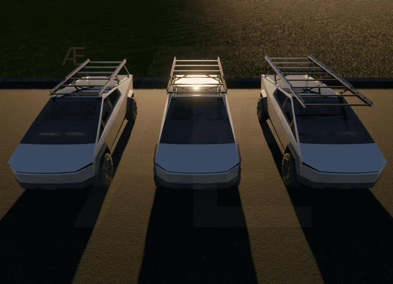 Tesla Roadster 2nd gen Cybertruck Ladder Racks? CT-Rack 003 - Sunris