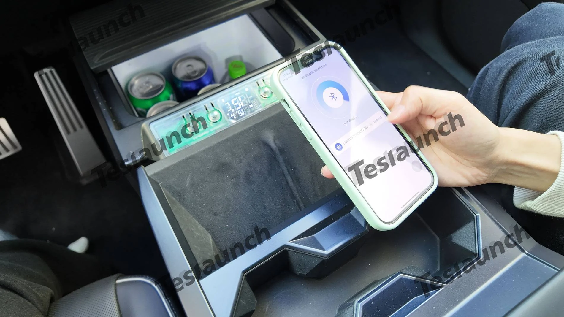 Tesla Cybertruck Cybertruck Center Console Refrigerator is Now Live & V2.0 Refrigerator is in Development! - by Teslaunch CT2