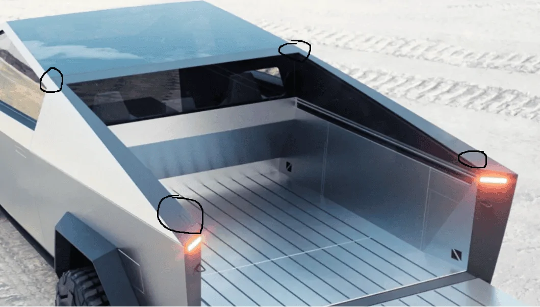 Tesla Roadster 2nd gen Full Length Roof-Bed Cargo Rack Concept CTattachmentpoints