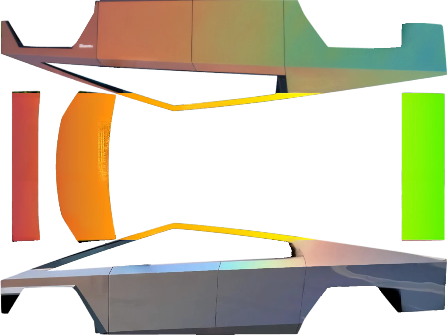 Tesla Cybertruck Got the truck wrapped in PPF by TWRAPS Custom Wrap Template Cybertruck