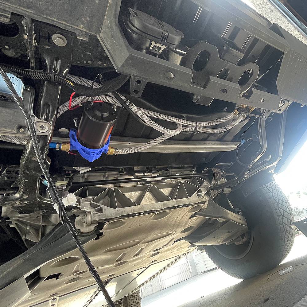 Tesla Cybertruck 💦 25-Gallon Smugglers Bay (Sub-Bed) Water Storage Bag Rinse Kit by CYBERTRUCKco - $399.95 cybertruck-25-gallon-rinse-kit-w_-pump-1