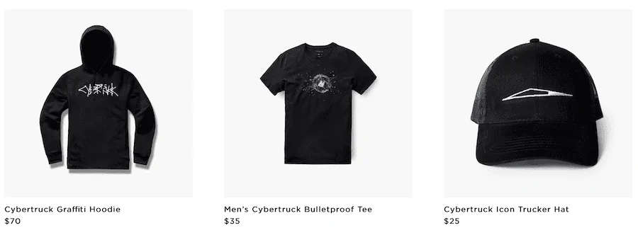 Tesla Cybertruck Official Cybertruck apparel hits Tesla website (sweatshirt, t-shirt, hat) Cybertruck Apparel