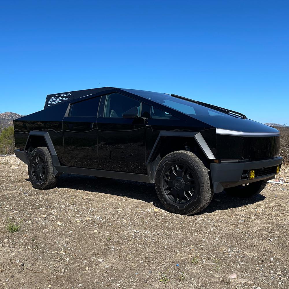 Tesla Cybertruck 💥CYBERTRUCKco - MOTO Bed Rack launched! 🏍️ cybertruck motorcycle bed rack with molle panels-2