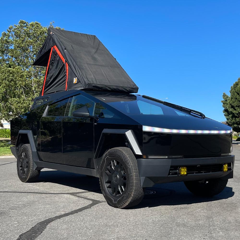 Tesla Cybertruck 💥CYBERTRUCKco - MOTO Bed Rack launched! 🏍️ cybertruck motorcycle bed rack with molle panels-6