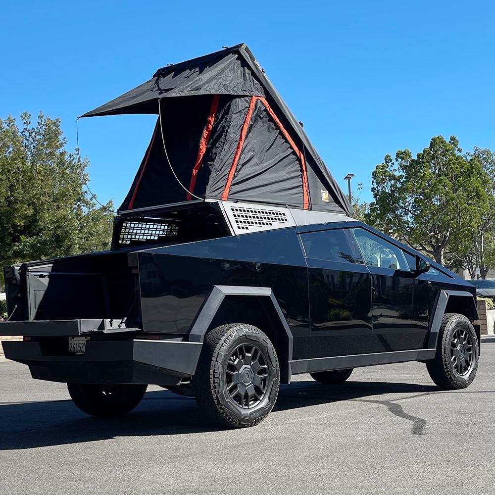 Tesla Cybertruck 💥CYBERTRUCKco - MOTO Bed Rack launched! 🏍️ cybertruck motorcycle bed rack with molle panels-7