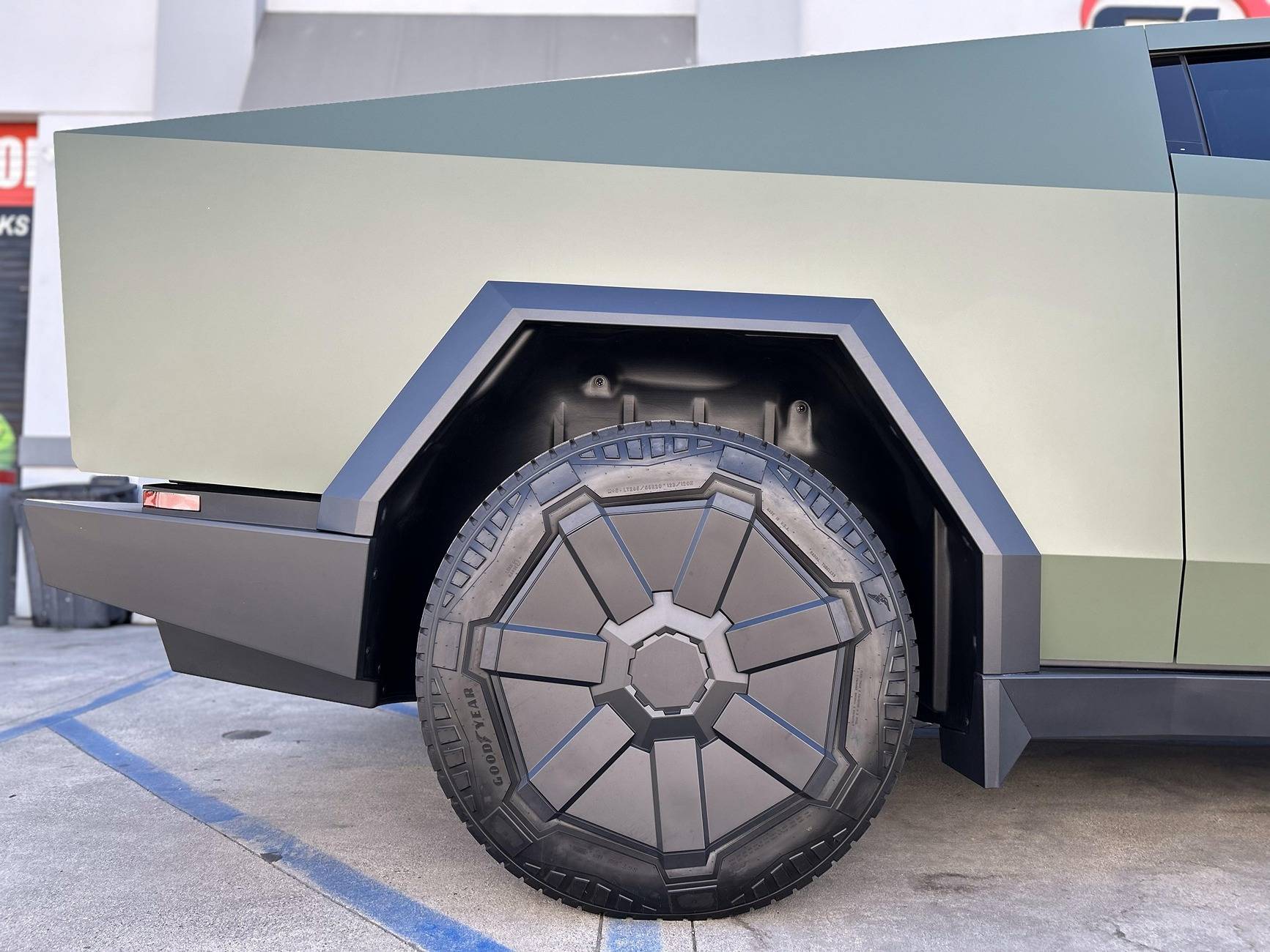 Tesla Cybertruck 🚀 Showcase: Satin Military Green PPF Wrap on a Cybertruck 🛡️✨ Cybertruck Stickecity Matte Military Olive Green Satin PPF protection Los Angeles (1).JPG