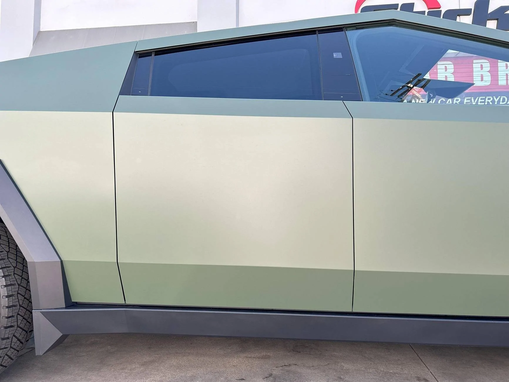 Tesla Cybertruck 🚀 Showcase: Satin Military Green PPF Wrap on a Cybertruck 🛡️✨ Cybertruck Stickecity Matte Military Olive Green Satin PPF protection Los Angeles (4)