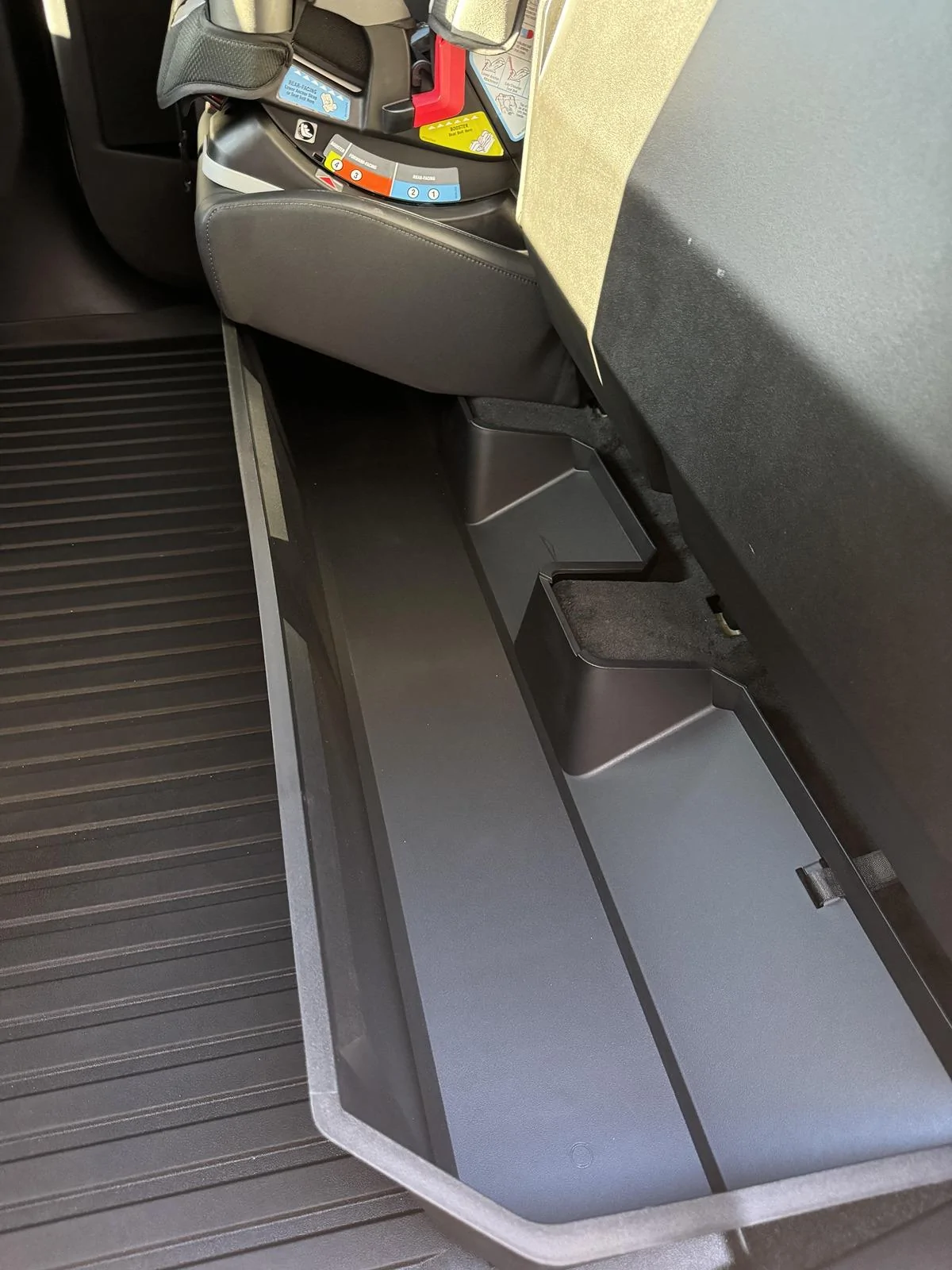 Tesla Roadster 2nd gen Tesla Underseat Storage Bin - Installed Photos & Review cybertruck underseat bin installed