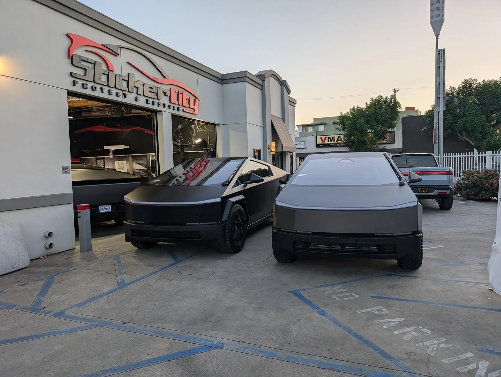 Tesla Cybertruck Stickercity Offers $300 Discount for All Forum Members for Colored PPF Wrap in Los Angeles Cybertruck wraps paint protection film ppf vinyl color change satin black liquid silver stick