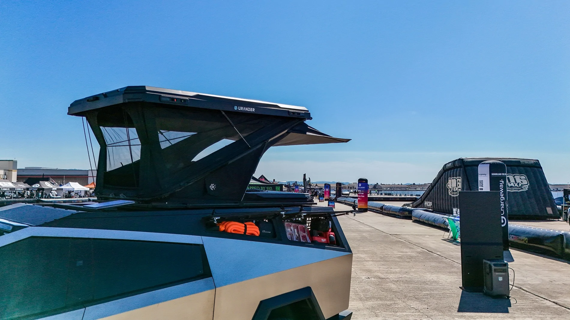 Tesla Cybertruck Urander’s New Tent, Awning & Bed Rack + Cybertruck Terrestrial Armor Live at Electrify Expo SF! dji_fly_20250823_104442_0099_1755972826282_photo
