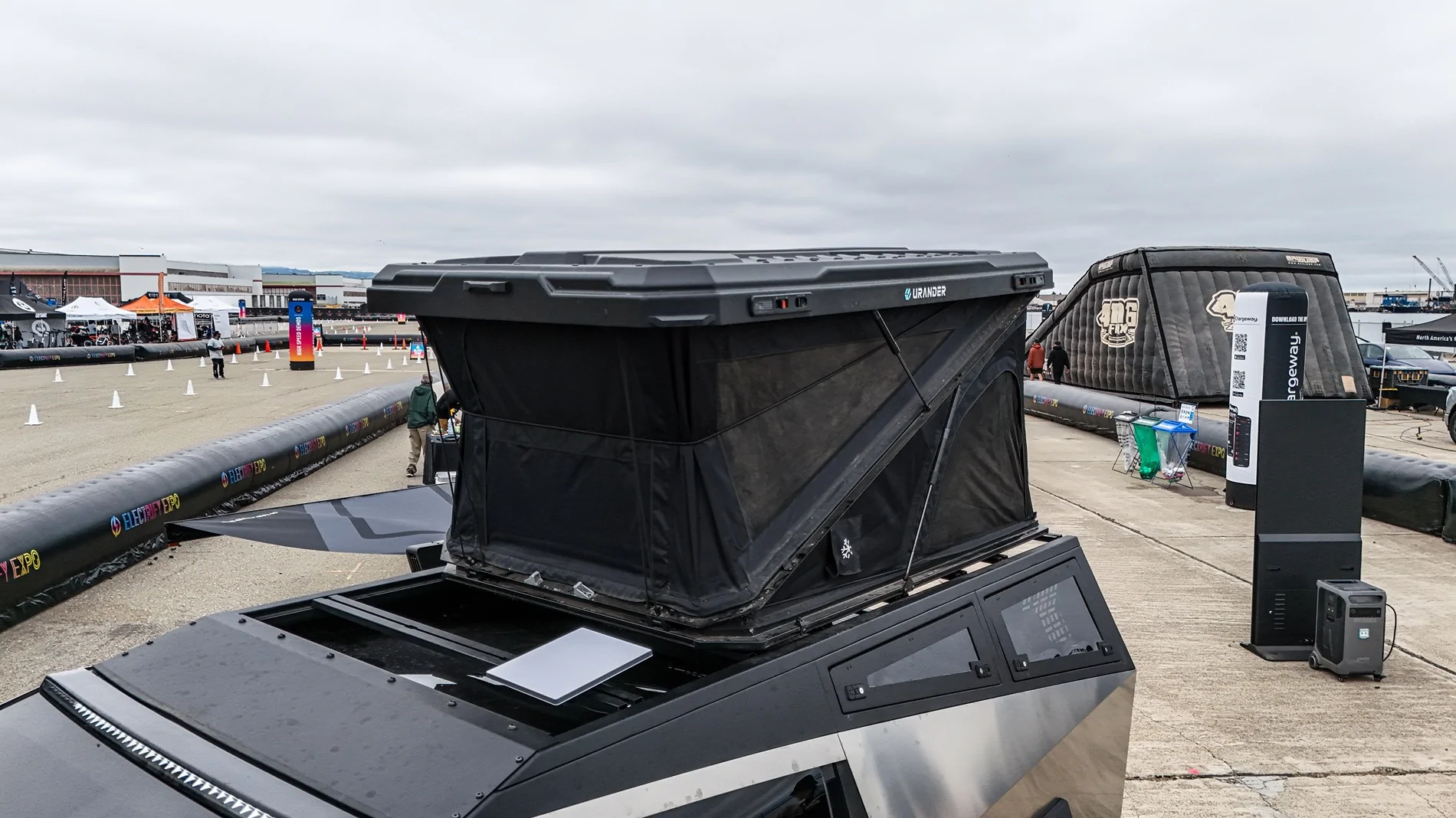 Tesla Cybertruck Urander’s New Tent, Awning & Bed Rack + Cybertruck Terrestrial Armor Live at Electrify Expo SF! dji_fly_20250824_104714_0182_1756058437548_photo