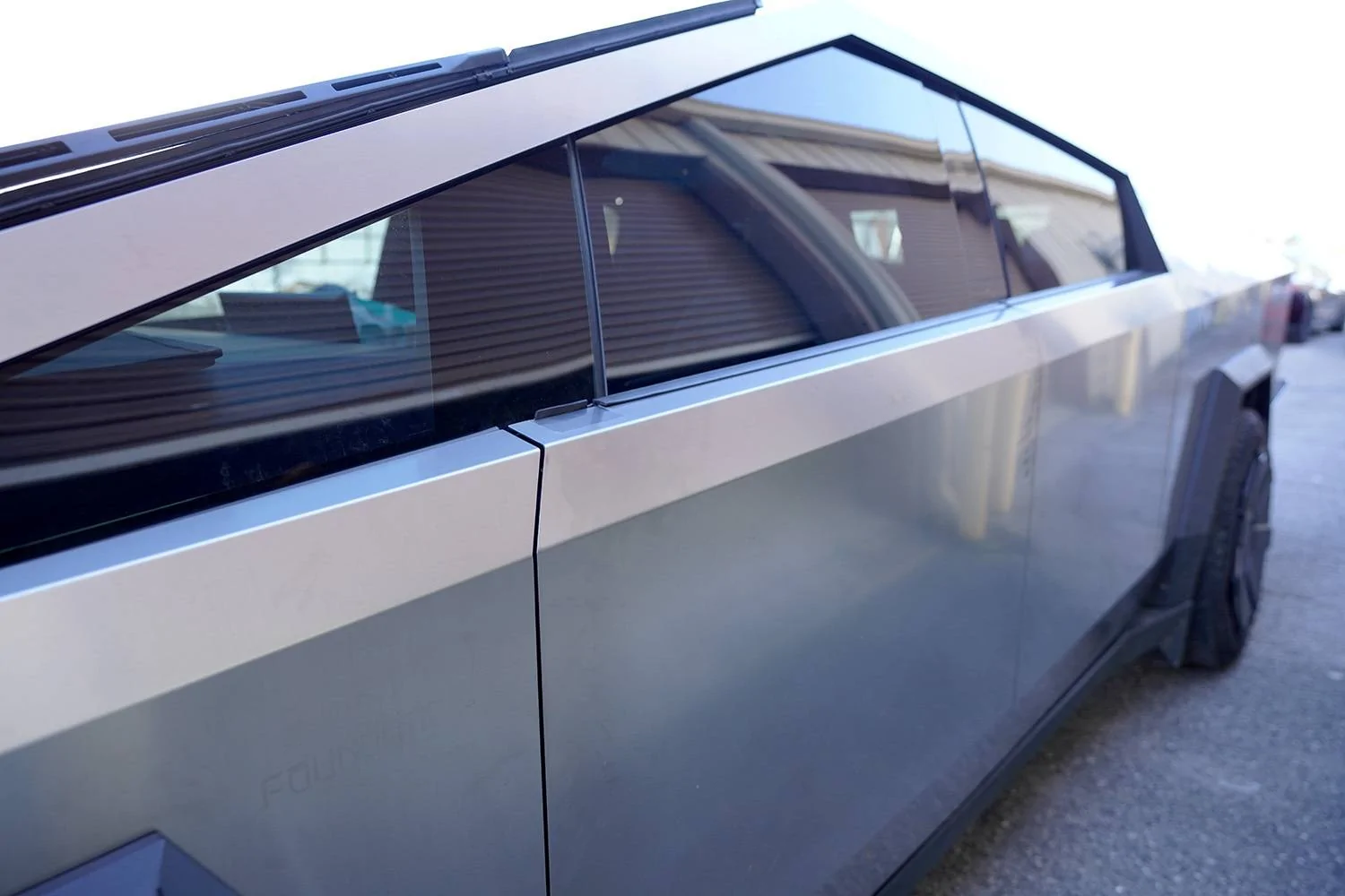 Tesla Cybertruck Mirror Delete: 100% Cybertruck Steel [TESBROS] DSC09331