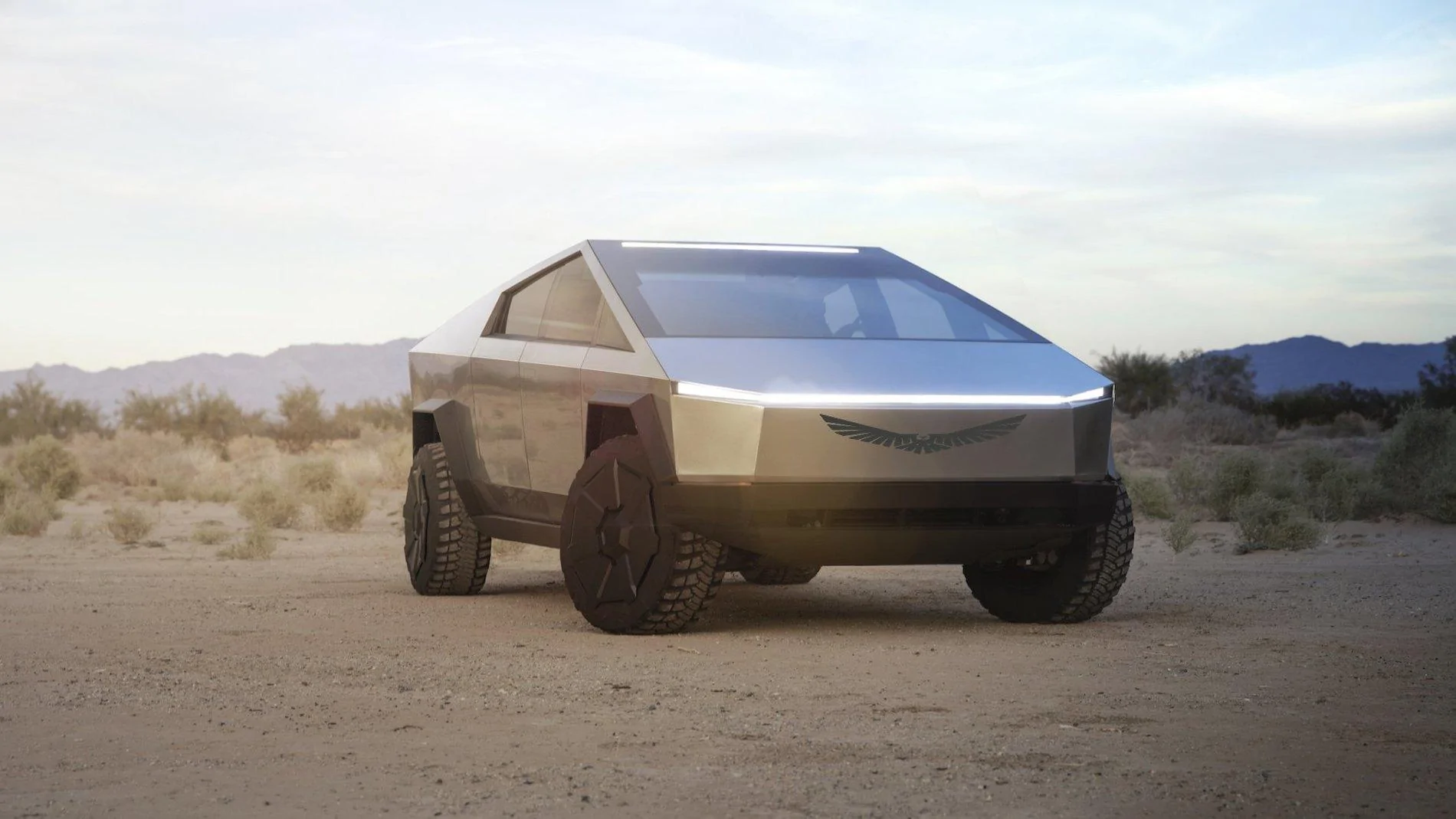 Tesla Cybertruck Anyone polishing their Stainless Steel Cybertruck to a mirror like finish? frontquarteagl