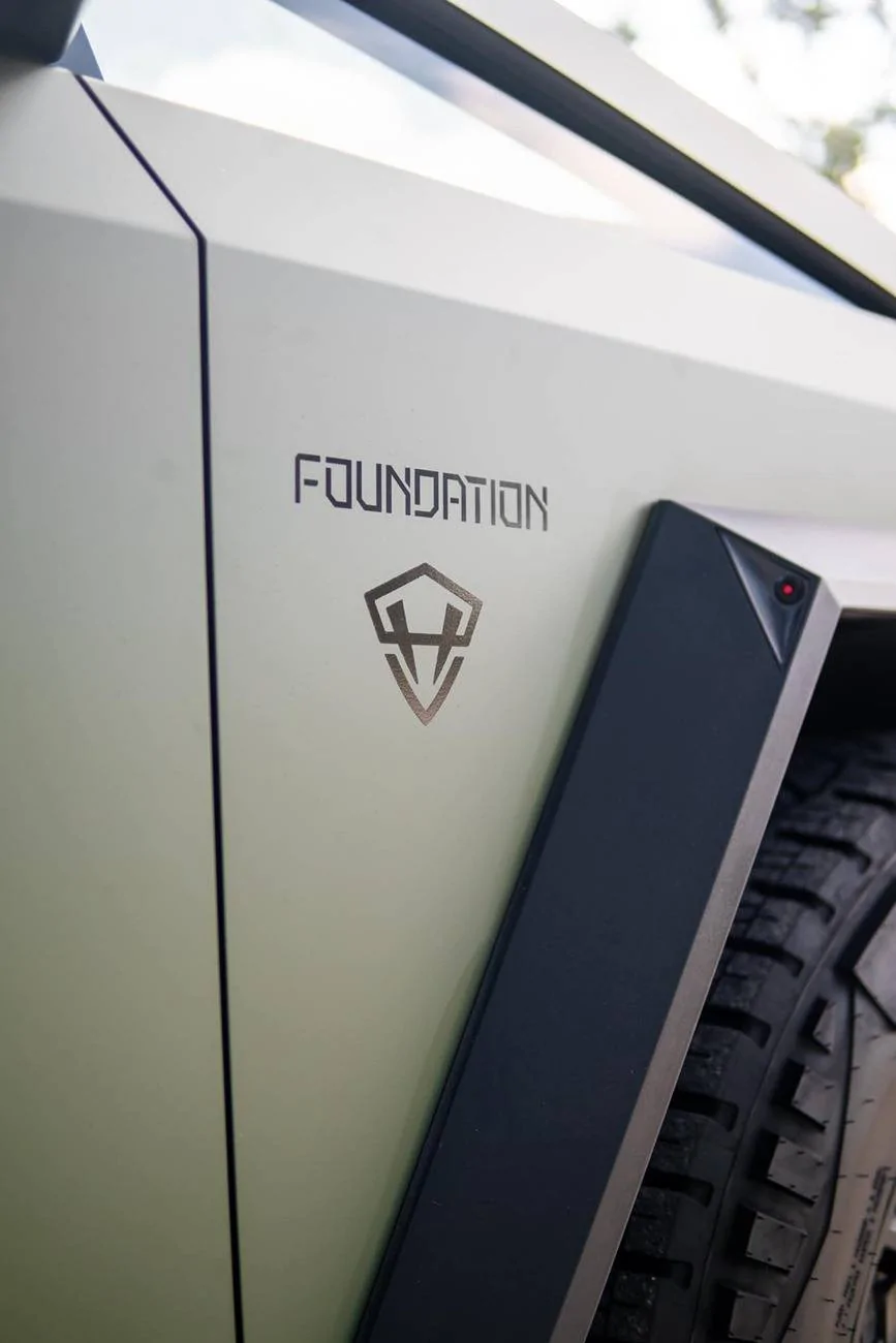 Tesla Cybertruck GREEN Vinyl Wrap & PPF Cybertruck -- Photos & Videos Frozen Matte Army Green Wrap (Inozeteks PPF) on Cybertruck Cyberbeast 4