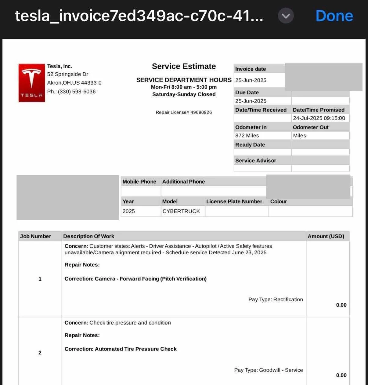 Tesla Roadster 2nd gen Autopilot / Active Safety Features Unavailable - Camera Alignment Required - APP_w142 GuX-8n4XYAACuJM