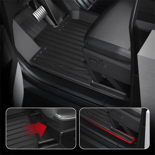 Tesla Cybertruck Yeslak Cybertruck Extended Front Door Floor Mats | Dual-Side Protection Against Dirt & Sand – Now Only $175.9! Heavy-DutyTPEProtectionforMaximumInteriorShield_13