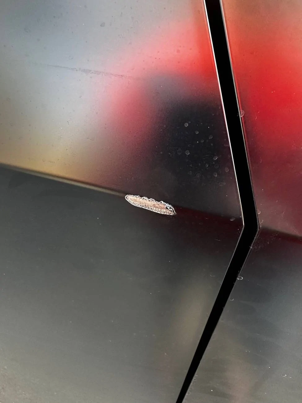 Tesla Roadster 2nd gen Car door ding with PPF IMG_0086