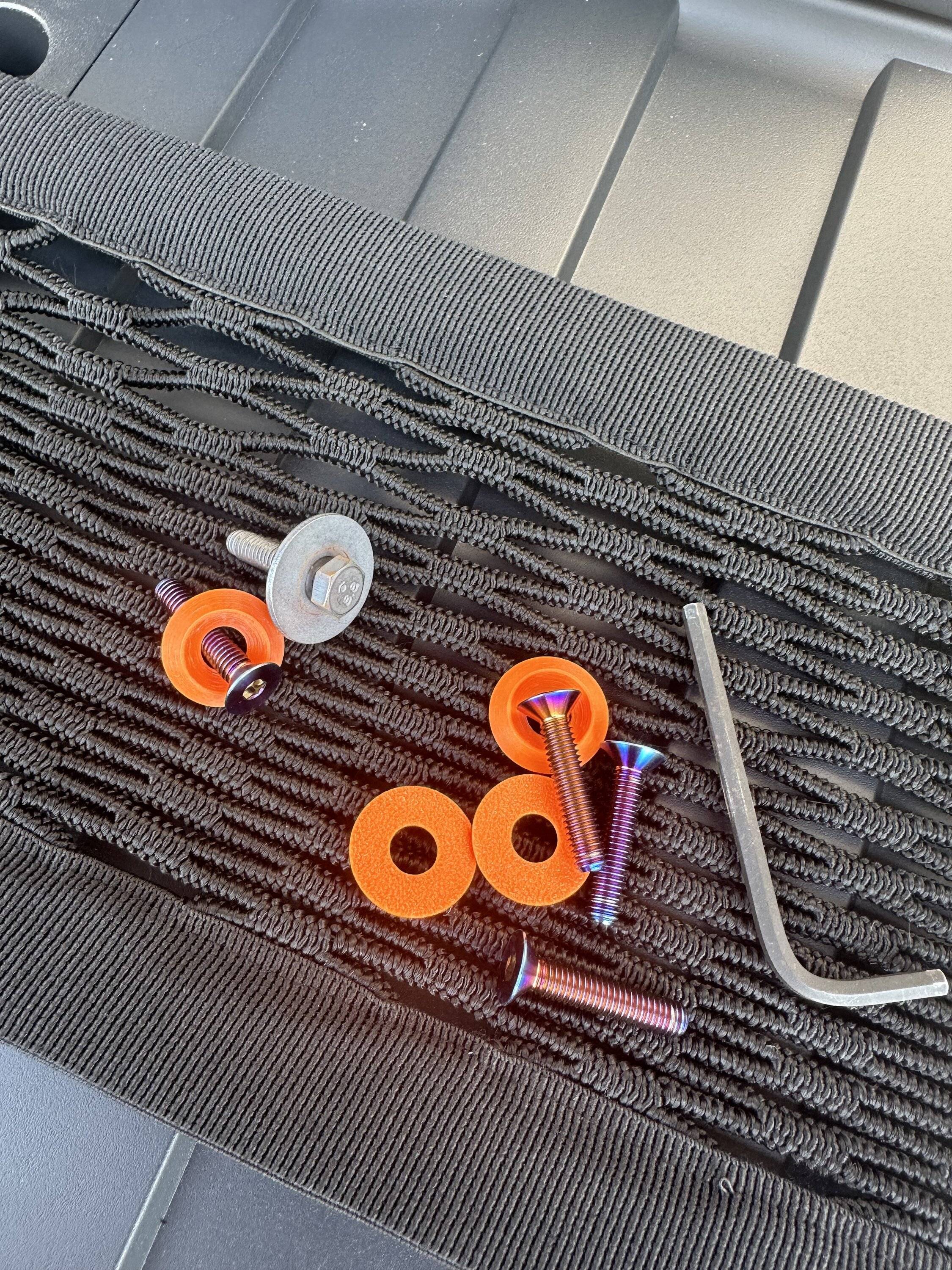 Tesla Roadster 2nd gen Front trunk L-track + Cargo net Bolt Mod IMG_0137