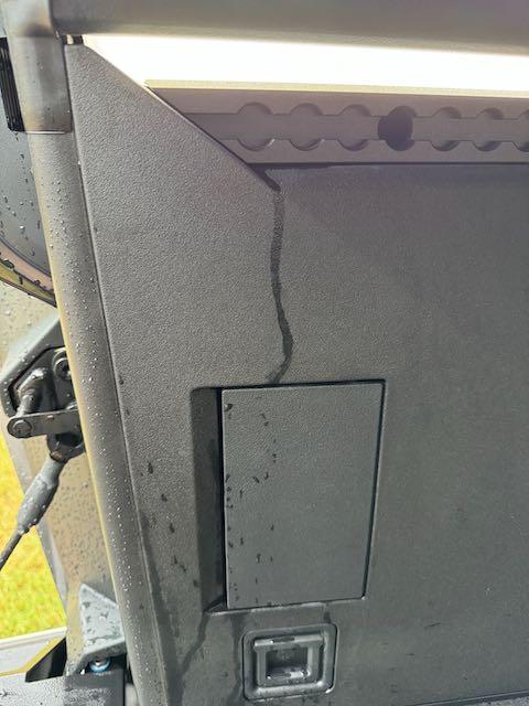 Tesla Roadster 2nd gen Unexpected water intrusion into bed outlets IMG_0228