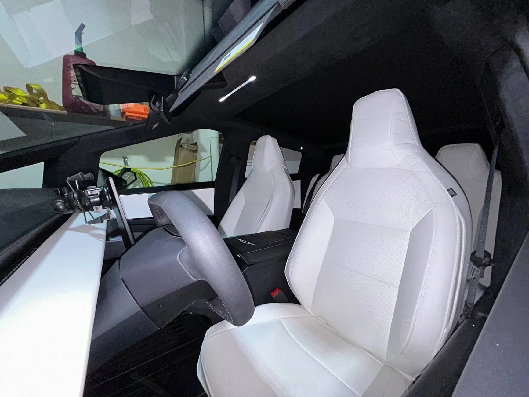 Tesla Roadster 2nd gen White seat covers from Elecfresh IMG_0271